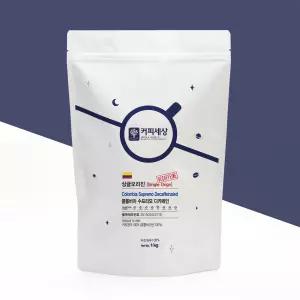 커피세상 디카페인원두 콜롬비아 수프리모 디카페인 1kg