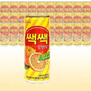 롯데 쌕쌕 오렌지 240ml x 30개/과즙음료 감귤 알갱이