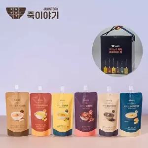 [죽이야기]죽이야기 짜먹는 죽 6가지맛 12팩 버라이어티패키지/네이비