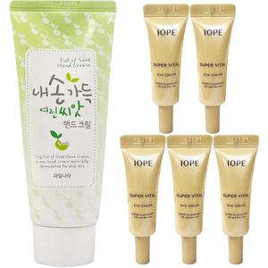 과일나라 내손가득 여린씨앗 핸드크림100g 구매시 아이오페 슈퍼바이탈 아이크림3ml x5개 증 정
