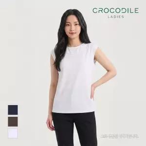 [크로커다일레이디] 핫피스 장식 슬리브리스 티셔츠_CLCMTS106