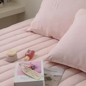 고품질 핑크 먼지없는 누빔 매트리스 커버 킹 K 침대커버 (WFJFLRY)