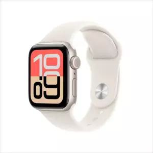 애플워치 SE 3 셀룰러 40mm 스타라이트 알루미늄 케이스 스타라이트 스포츠 밴드 (ML) MEP74KH/A
