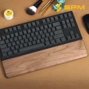 SPM 원목 키보드 팜레스트 손목받침대 PT75 호두나무