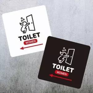 고품질 LET WOMEN 좌측 부착형 사각 소형안내판 13x13cm (WFK4O7U)
