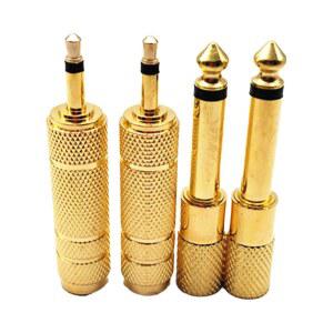 모노 오디오 마이크 어댑터 컨버터 Aux 케이블, 금도금 s1, 6.5mm 암에서 3.5mm 수컷 잭 3.5 6.35mm 플러그