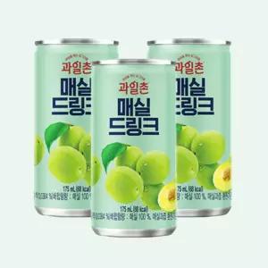 과일촌 매실 드링크 175ml 30캔 x3박스 대용량 매실음료 시원한 상큼한
