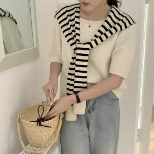 가디건 케이프 니트 머플러 간절기 디자인 레이어드 어깨 숄 페이크 심플 숄더 고급 판쵸 숄스카프