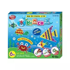 아모스 비즈데코 6색/공예/재료/비즈/대용량/팔찌/부자재/비즈줄/구슬/꿰기/데코/아트/키트/목걸이/투명