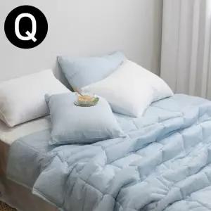 여름 간절기 이불 패드세트 퀸 Q 이불 블루 (WFFWUAW)