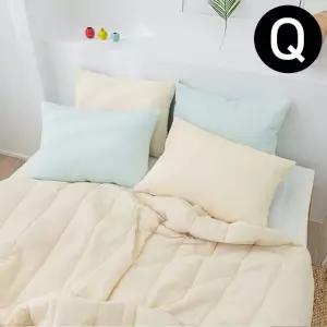리플 순면 여름 이불 패드세트 퀸 Q (패드 크림 레몬) (WFFWTVK)