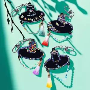 자개공예 나전칠기 DIY 전통 우리나라 갓 모양 키링 만들기 키트 외국인선물 한국기념품