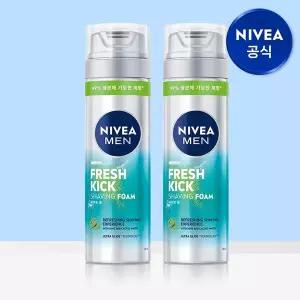 니베아 맨 프레시 킥 쉐이빙폼 200ml 2개