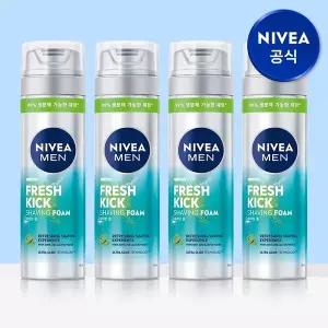 니베아 맨 프레시 킥 쉐이빙폼 200ml 4개