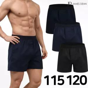 제임스딘 남자트렁크팬티120 면100 사각팬티115 아웃밴드 3매 세트