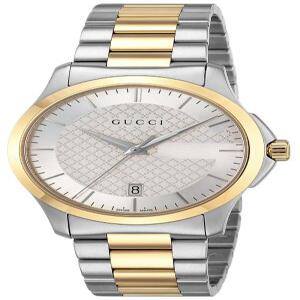 [병행 수입품] G-TIMELESS G 38MM Watch YA126450 [구찌] 시계 타임리스 실버 문자판 스테인레스 스틸