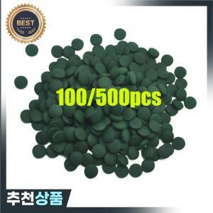 100/500PCS 스피루리나 정제 농축 좋아하는 애완 동물 식품 물고기 크리스탈 레드 새우