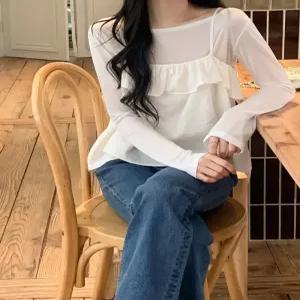 로에아 프릴 뷔스티에 / 뷔스티에 나시 오프숄더 홀터넥 레이어드 프릴 캡나시 홀터나시 이너 레이어드티