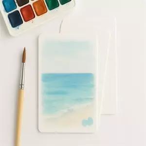 레나셀렉 캘리그라피 양면페이퍼 5.5X9 수채화용
