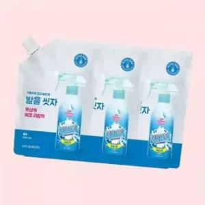 온더바디 발을씻자 코튼 면풋샴푸 리필 쿨링 500ml 3개 4635333