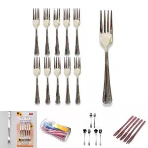 스텐 양식 포크 세트 - 대 19cm 10개/포오크/탕비실/선물/업소/식당/카페/가정/용/급식/간식/유치원/어린이