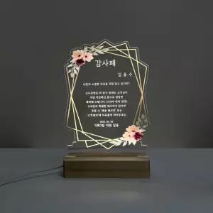 카네이션 감사패 아크릴 무드등 부모님 환갑 퇴직 스승의날 기념일 선물