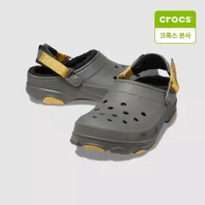 [크록스]남녀공용 올터레인 라인드 클로그 더스티 올리브 207936-3J5 729814
