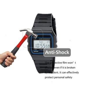 카시오 남성용 클래식 F91W-1 나노 방폭 스크린 프로텍터 3Pcs 충격 Smartwatch LCD 가드 필름
