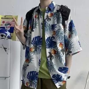 하와이안 셔츠 남성 오버핏 바캉스 여름 꽃남방