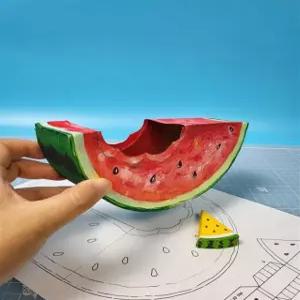 필통 만들기 키트 수박 도안 5인 초등 공예 DIY 누앤피