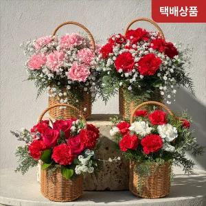 [꽃파는총각][택배상품]가정의달 어버이날 스승의날 축하 꽃배달서비스 카네이션 꽃바구니