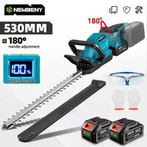 충전식 전동 함석가위 뉴베니 전기 울타리 트리머 LED 디스플레이 3000RPM 무선 가지치기 톱 잔디 깎기 정