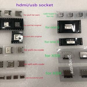 [호환품]Xbox one S XSS/XSX  NS 용 ps5 ps4 fat/slim 10pcs 교체 HDMI 호환 포트 소켓 잭 커넥터