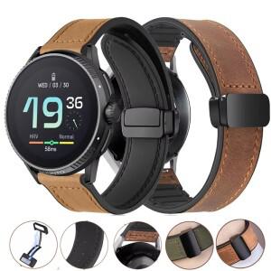 20 22mm 가죽+실리콘 스트랩 SUUNTO Race 2/Vertical/Ocean/RACE Run 시계 밴드 코레아 5 9 Peak Pro DLC/3
