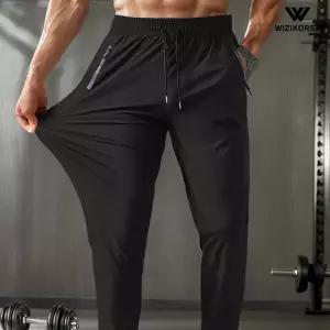 남성 여름 냉감 트레이닝 바지 조거 밴딩 팬츠 쿨링 스판 러닝 헬스 WI248PN