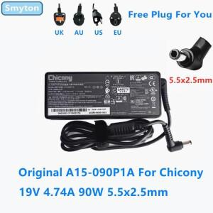 Chicony 19V 4.74A 90W 5.5x2.5mm A15-090P1A A090A086P MECHREVO 노트북 전원 공급 장치 용  AC 어댑터 충