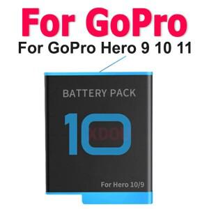 고프로 히어로 11 10 9 배터리 1800mAh 충전식 액션 스포츠 카메라 리튬 팩