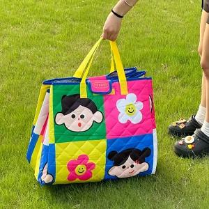 제이베니-2881 피크닉 가방 돗자리 2in1 접이식 캠핑매트 대형 방수 휴대용