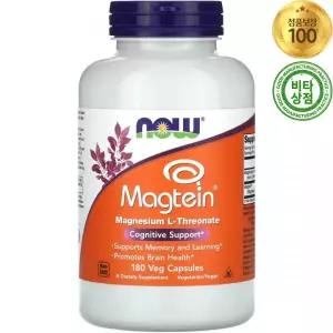 나우푸드 마그네슘 L트레온산 Magtein Magnesium L-Threonate 180정 비건