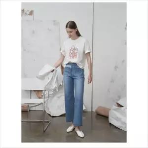 [올리비아로렌]올리비아로렌 HC04 배색 포인트 와이드 데님 팬츠 VOCMP5M3311 (46