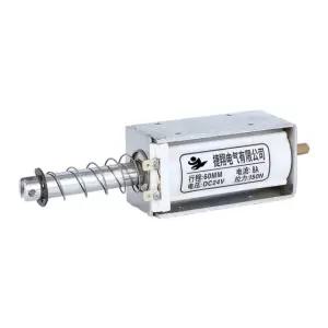 12v 전자석 펀치 35mm 롱스트로크 ac220v 전기 솔레노이드 자석 흰색 푸시풀
