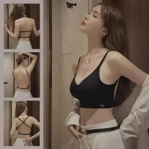 [라일리여성언더웨어] Rly 백리스 브라탑 나시 심리스 등파인 브라