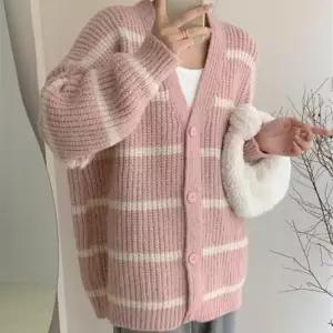 [라일리여성의류] Rly 아우터 데일리 오버핏 루즈핏 루즈핏롱 니트 루즈