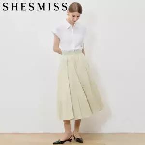 [쉬즈미스] 엘레강스 핀턱 플레어 스스커트
