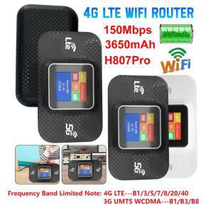 SIM 카드 슬롯 주파수 대역 제한 라우터가있는 H807 Pro 4G LTE WiFi 3650/2100mAh 고속 모뎀 모바일 리피
