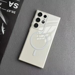 삼성 호환 갤럭시 S25 S24 S23 S22 S21 S20 Plus FE Ultra Note 5G 호환용 광택 투명 울트라 씬 PC Magsafe