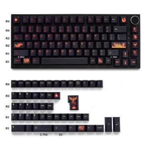 GMK Phoenix US/JP 키캡 체리 프로파일 PBT 130 87/104/108 Mx 스위치 기계식 키보드용 5면 염료 서브