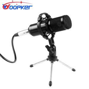 Woopker 전문 콘덴서 마이크 BM 800 키트(쇼크 마운트 및 삼각대 포함) 스튜디오 녹음 방송용 세트