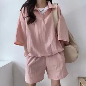 남여공용 4컬러 아노락 반팔 트레이닝세트 여름 셋업