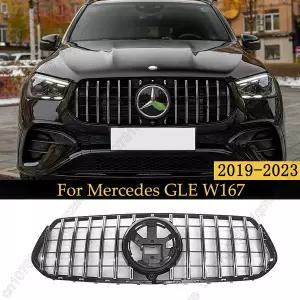 자동차 그릴망 튜닝 메르세데스-벤츠 호환 GLE C167 W167 쿠페 그릴 GLE300 350 400 450 악세사리 -용 GT